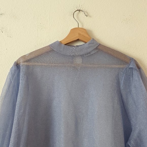 Zara Sheer Shimmer Blouse - Picture 4 of 10
